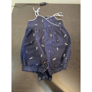 Gymboree Firework Romper‎ 12-18 Month Embroidered 4th Of July Summer